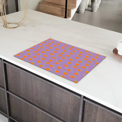 Paars - Oranje - Perzik Inductie beschermer vinyl 3mm klein 276 -sfeer8