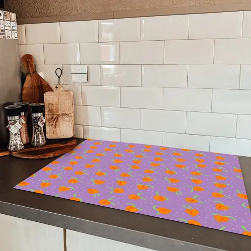 Paars - Oranje - Perzik Inductie beschermer vinyl 3mm klein 276 -sfeer3