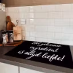 Quotes - Koken - Het geheime ingrediënt is altijd liefde! - Spreuken - Liefde Inductie beschermer vinyl 3mm klein -sfeer3