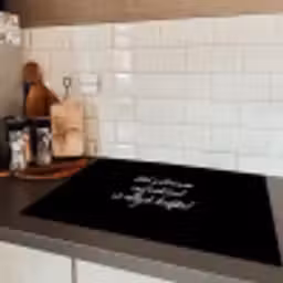 Quotes - Koken - Het geheime ingrediënt is altijd liefde! - Spreuken - Liefde Inductie beschermer vinyl 3mm middel -sfeer3