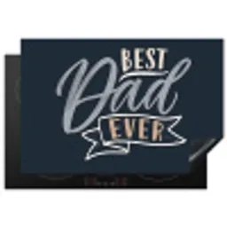 Quotes - Papa - Best dad ever - Spreuken Inductie beschermer vinyl 3mm klein -3d