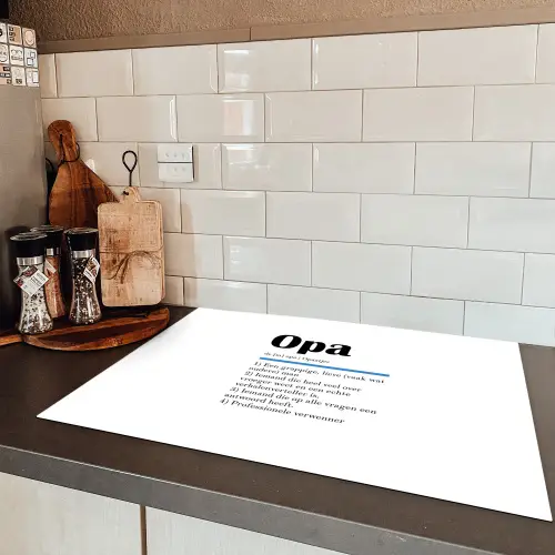 Quotes - Opa betekenis - Spreuken - Woordenboek Inductie beschermer vinyl 3mm middel -sfeer3