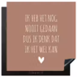 Quotes - Spreuken - Ik heb het nog nooit gedaan dus Inductie beschermer vinyl 3mm middel -3d