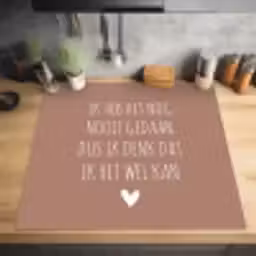 Quotes - Spreuken - Ik heb het nog nooit gedaan dus Inductie beschermer vinyl 3mm middel -sfeer5