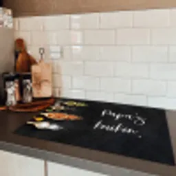 Quotes - Spreuken - Keuken - Papa's keuken - Papa Inductie beschermer vinyl 3mm middel -sfeer3