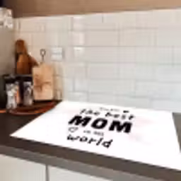 Quotes - You are the best mom in the world - Spreuken - Mama Inductie beschermer vinyl 3mm klein -sfeer3