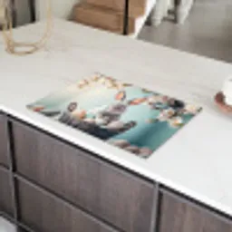 Konijn - Eieren - Mand Inductie beschermer vinyl 3mm klein -sfeer8