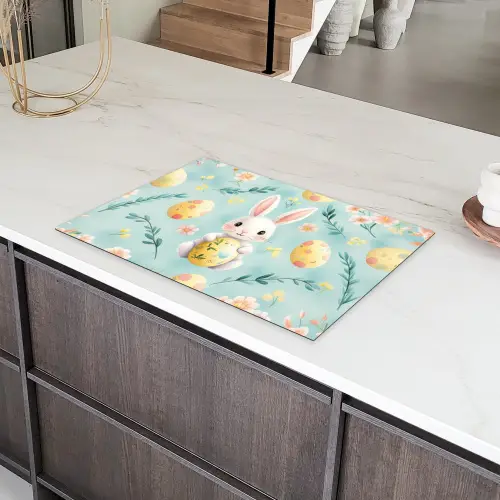 Konijn - Eieren - Takjes Inductie beschermer vinyl 3mm klein -sfeer8