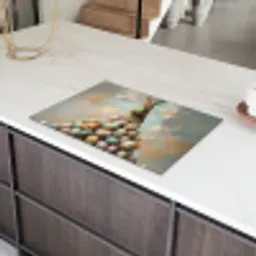 Konijn - Eieren - Kleurrijk Inductie beschermer vinyl 3mm klein -sfeer8