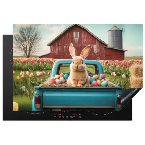 Konijn - Boerderij - Eieren Inductie beschermer vinyl 3mm klein -3d