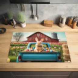 Konijn - Boerderij - Eieren Inductie beschermer vinyl 3mm klein -sfeer5