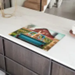 Konijn - Boerderij - Eieren Inductie beschermer vinyl 3mm klein -sfeer8