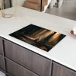 Konijn - Bos - Zonnestralen Inductie beschermer vinyl 3mm klein -sfeer8