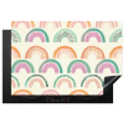 Regenboog - Pastel - Patroon Inductie beschermer vinyl 3mm klein -3d