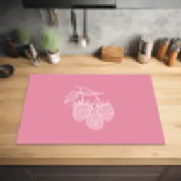 Frambozen - Steel - Getekend - Roze Inductie beschermer vinyl 3mm klein -sfeer5