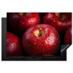 Rood - Appels - Fruit Inductie beschermer vinyl 3mm klein -3d