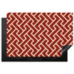 Rood - Beige - Patroon - Lijnen Inductie beschermer vinyl 3mm klein 276 -3d