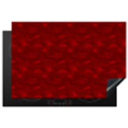 Rood - Vogel - Patroon Inductie beschermer vinyl 3mm klein 276 -3d