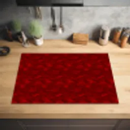 Rood - Vogel - Patroon Inductie beschermer vinyl 3mm klein 276 -sfeer5