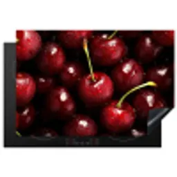 Rood - Fruit - Kersen Inductie beschermer vinyl 3mm klein -3d