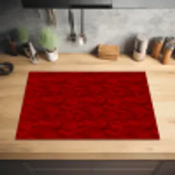 Rood - Patroon - Bloemen Inductie beschermer vinyl 3mm klein 276 -sfeer5