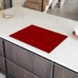 Rood - Patroon - Bloemen Inductie beschermer vinyl 3mm klein 276 -sfeer8