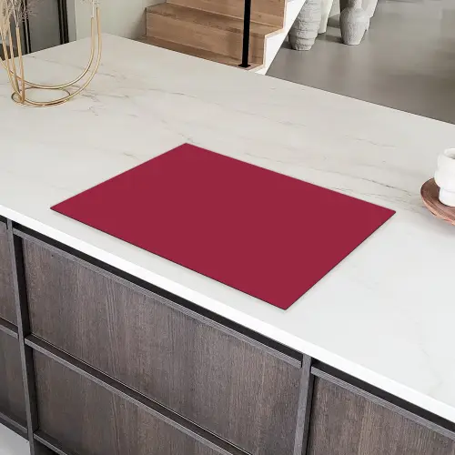 Rood - Effen kleur Inductie beschermer vinyl 3mm klein 276 -sfeer8
