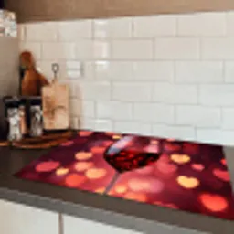 Rood - Wijn - Hartjes Inductie beschermer vinyl 3mm klein -sfeer3