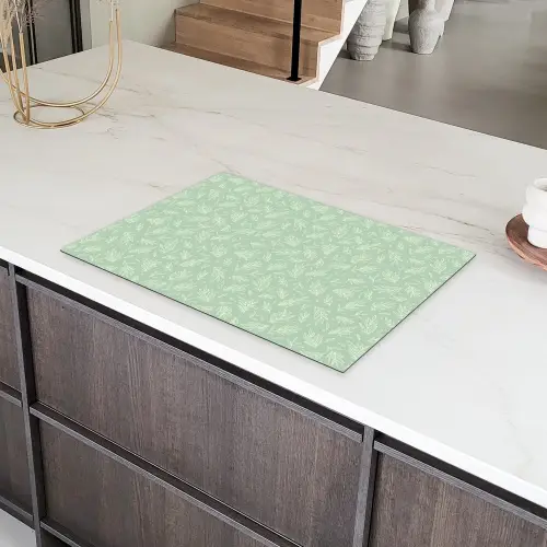 Verfrissende Groene Bladeren Inductie beschermer vinyl 3mm klein -sfeer8