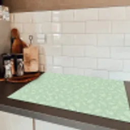 Verfrissende Groene Bladeren Inductie beschermer vinyl 3mm klein -sfeer3