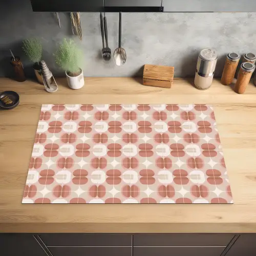Retro - Klassiek - Roze Inductie beschermer vinyl 3mm klein 276 -sfeer5