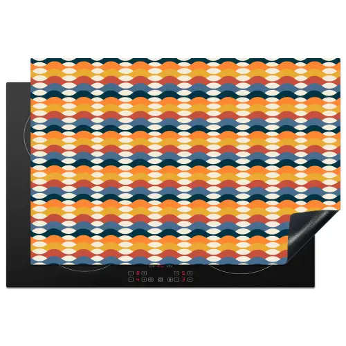 Retro - Disco - Golven - Multi Inductie beschermer vinyl 3mm klein 276 -3d