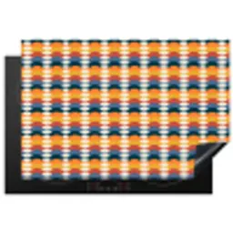 Retro - Disco - Golven - Multi Inductie beschermer vinyl 3mm klein 276 -3d