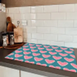 Retro - Hartjes - Patroon Inductie beschermer vinyl 3mm klein 276 -sfeer3