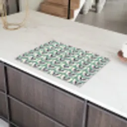 Retro - Modern - Groen Inductie beschermer vinyl 3mm klein 276 -sfeer8