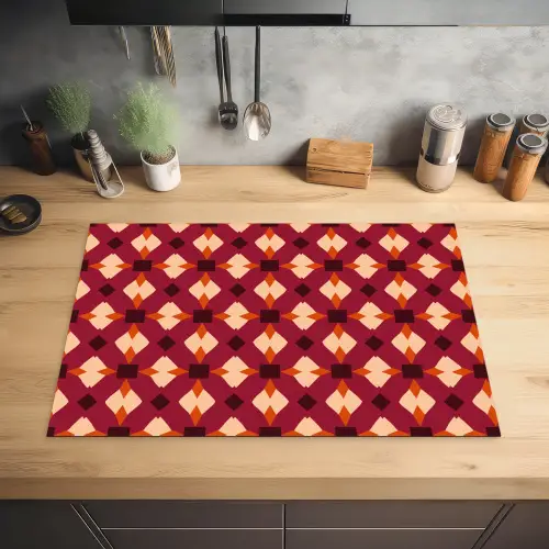 Retro - Patroon - Kleurrijk Inductie beschermer vinyl 3mm klein 276 -sfeer5
