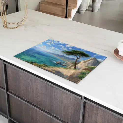 Rotsen - Kustlijn - Boom - Bergen Inductie beschermer vinyl 3mm klein -sfeer8