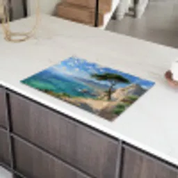 Rotsen - Kustlijn - Boom - Bergen Inductie beschermer vinyl 3mm klein -sfeer8