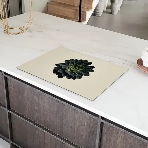 Rozet - Cirkelvormig - Donkergroen Inductie beschermer vinyl 3mm klein -sfeer8