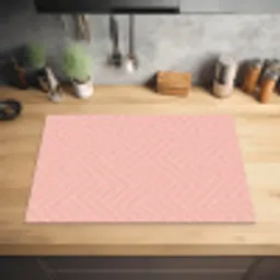 Zalmroze - Strepen - Patroon Inductie beschermer vinyl 3mm klein 276 -sfeer5