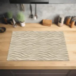 Zand - Golven - Beige Inductie beschermer vinyl 3mm klein 276 -sfeer5