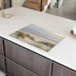 Zandstrand - Bewolkt - Duinen Inductie beschermer vinyl 3mm klein -sfeer8