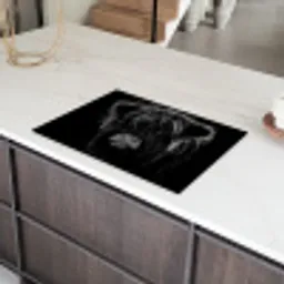 Schotse hooglander - Zwart Inductie beschermer vinyl 3mm klein -sfeer8