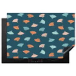 Zee - Dieren - Donkerblauw - Schelpen Inductie beschermer vinyl 3mm klein 276 -3d