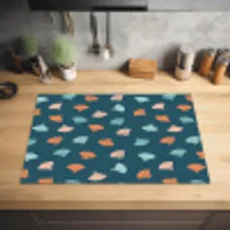Zee - Dieren - Donkerblauw - Schelpen Inductie beschermer vinyl 3mm klein 276 -sfeer5