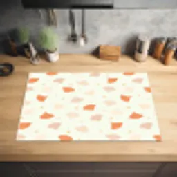 Zee - Dieren - Schelpen - Sinaasappel Inductie beschermer vinyl 3mm klein 276 -sfeer5