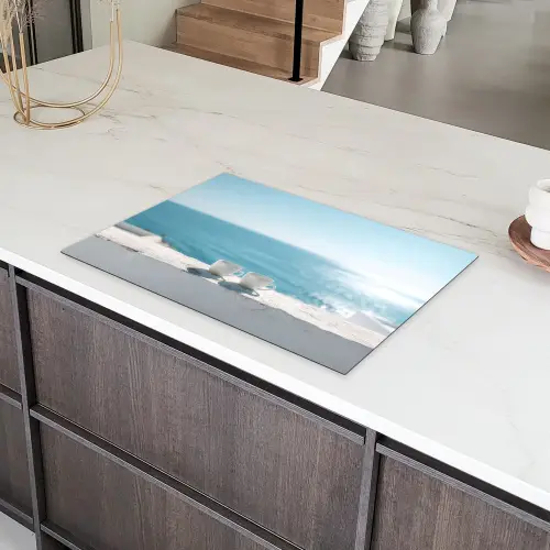 Zee - Koffiekopjes - Zomers Inductie beschermer vinyl 3mm klein -sfeer8