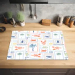 Italiaans - Zee - Sfeer - Krab - Multi Inductie beschermer vinyl 3mm klein 276 -sfeer5