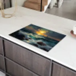 Zee - Zon - Golven - Rotsen Inductie beschermer vinyl 3mm klein -sfeer8