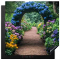 Doorkijk - Bloemen - Hortensia - Pad Inductie beschermer vinyl 3mm middel -3d